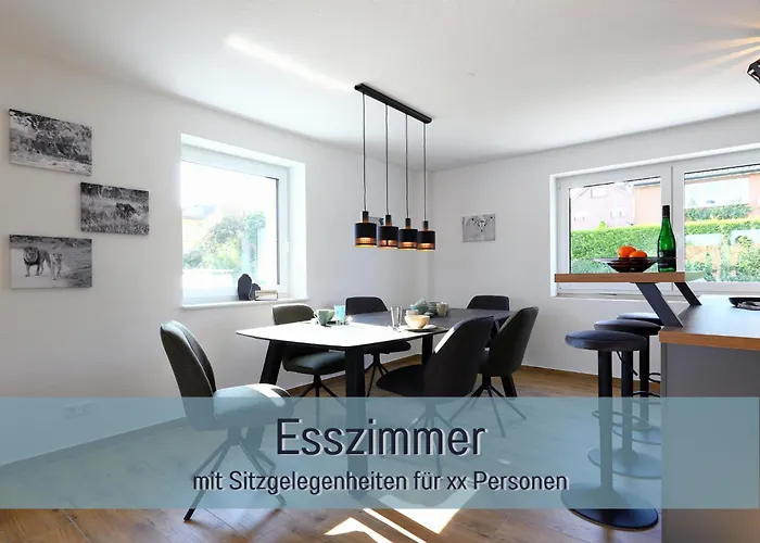 Vakantiehuis Hoeckelheim- 300qm - 3 - 12 - Bis 18 Gaeste - Kleinkinder Reisen Gratis - Fuer Familien Und Gruppen - Kuechen Mit Spuelmaschine Backofen, Mikrowelle - Smart-tv - Wlan - Fussbodenheizung, Klimaanlage & Raffstores - Naehe Go