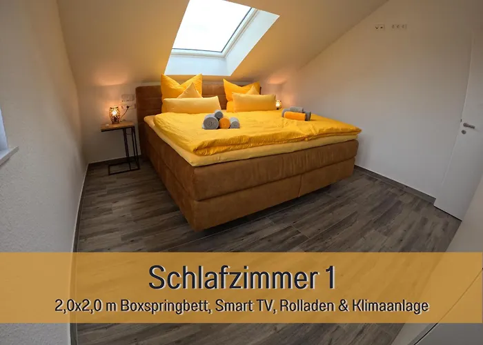 Hoeckelheim- 300qm - 3 - 12 - Bis 18 Gaeste - Kleinkinder Reisen Gratis - Fuer Familien Und Gruppen - Kuechen Mit Spuelmaschine Backofen, Mikrowelle - Smart-tv - Wlan - Fussbodenheizung, Klimaanlage & Raffstores - Naehe Go Vakantiehuis *
